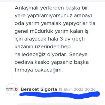 TİA Otomotiv Düzgün İs Yapılmama Si