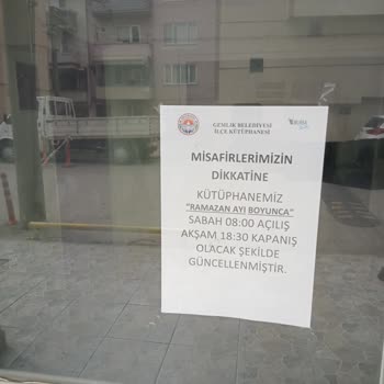 Gemlik Belediyesi  Kütüphanenin Saatine Göre Çalışmaması