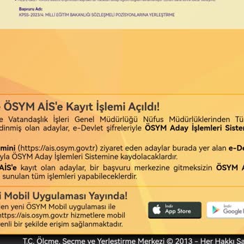 ÖSYM Web Sayfasında Tercih Sorunu