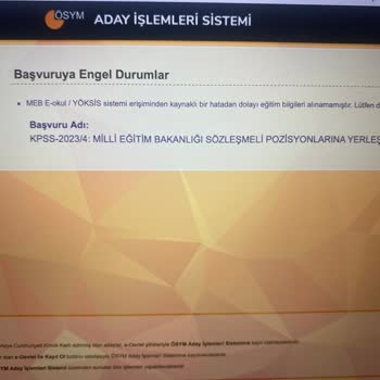 ÖSYM Sistemi Tercih Yapamıyorum