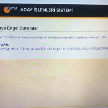 ÖSYM Tercih Yöksis Hatası