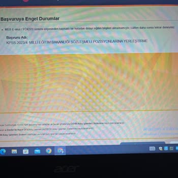 ÖSYM KPSS-2023/4: MEB Sözleşmeli Pozisyonlarına Yerleşme Başvuru Hatası