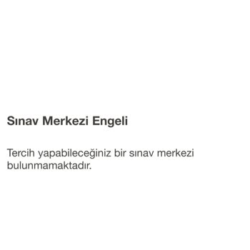 Ösym Sınav Merkezi Engeli