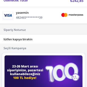 Getir Verdiği Kampanyayı Uygulamıyor