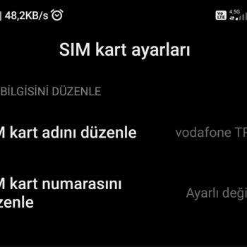 Şimdiye Kadar Sorun Yaşamadım Ancak 1 Haftadır Vodafone 4.5G Çekmiyor