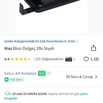 Mas Bion Delgeç 20s Siyah ( Art Kırtasiye ) Delgeçin Kırılması