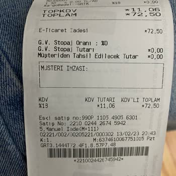 Gratis İade Ücreti Gerçekleşmedi