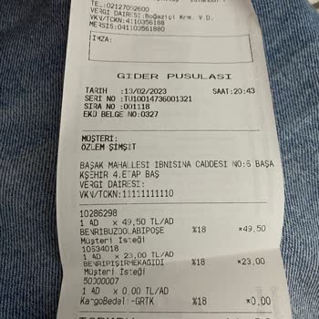 Gratis İade Ücreti Gerçekleşmedi