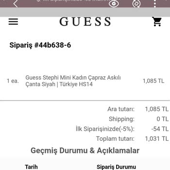 Guess Çanta Yerine Şal Gönderdi