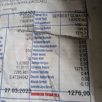 İzgaz Kapalı Olan Doğalgaz Sistemime Gelen Fatura.