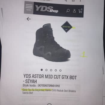 YDS Boots Ürün Su Geçiriyor