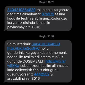 Aras Kargo Gönderimi Evime Getirmiyor