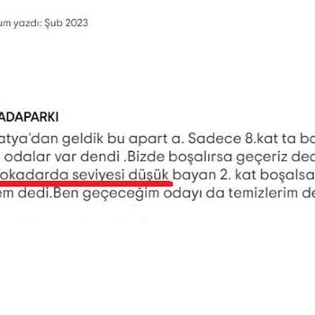 Adapark Suit 15 Günde 3 Gün Kaldığım Odaya 7500 Verdim
