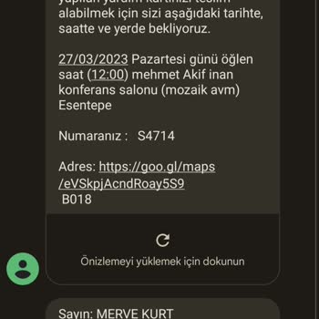 Tzu Chi İyilik Vakfı Hediye Kartı Diye Mesaj Atıldı