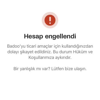 Badoo.com Hesabım Engellendi