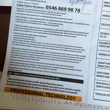 Özyurt Ticaret Firma İfade Ettiği Gibi Değil Servis Ağı Yok. İletişim Mümkün Değil.