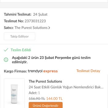 The Purest Solutions Trendyol'dan Aldığım The Purest İn Bozuk Güneş Kremi
