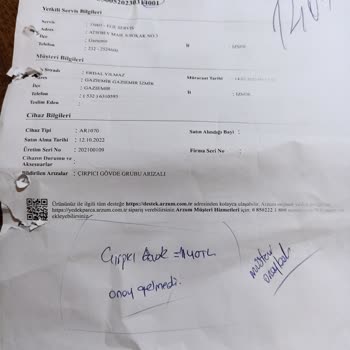 Arzum Elektrikli El Aleti AR1070 Başlık Sorunu