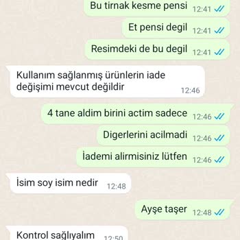 Sosyetik AVM Yanlış Ürün Geldi İadeyi Kabul Etmiyorlar