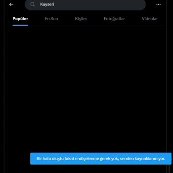 Twitter Keşfet Kısmıyla Alakalı Sorun