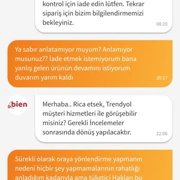 Bienduvarkagidi.com Yanlış Ürün, Kötü Hizmet Ve Tutum