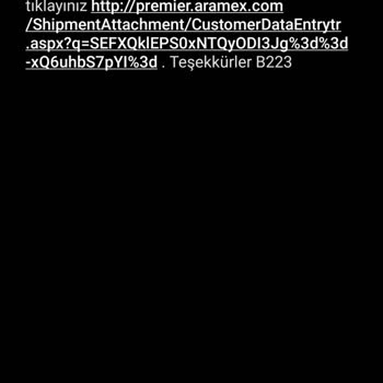 Aramex Kargo Takip Sorunu