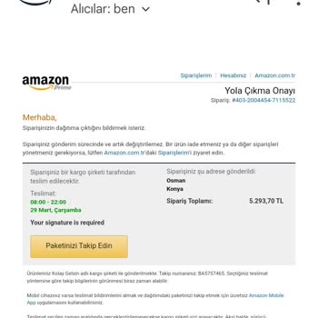 Amazon Expres Teslimat Yalanı