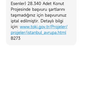 TOKİ Başvurusun İptal Edilmesi