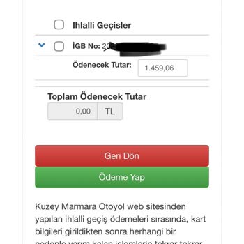 Avrupa Otoyol İşletmesi Avrupa Otoyolu Geçiş Cezası