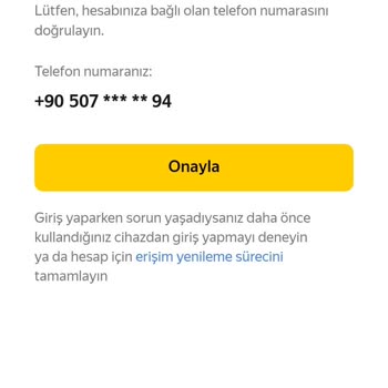 Yandex Eski Numara Tanımlı E Posta Giriş Sağlayamıyorum