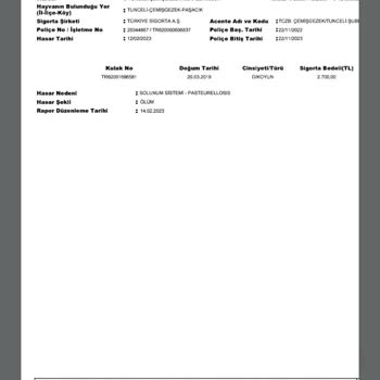 TARSİM Küçükbaş Kulak Küpe Sistemi