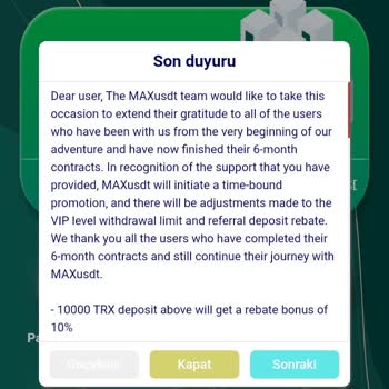 Maxusdt Paramı Geri Vermiyor