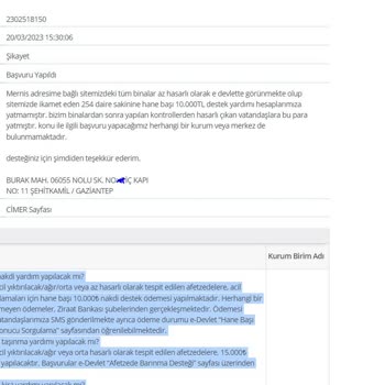 T.C. Cumhurbaşkanlığı Hane Başı Destek Ödemesi Yapmıyor