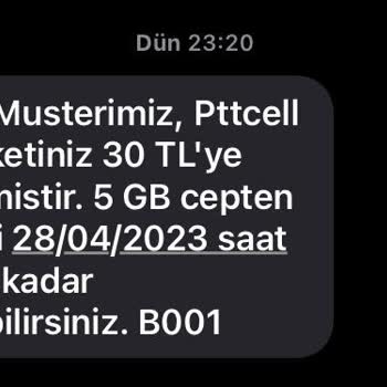 Bimcell Abonesinden 5 GB Pttcell İnterneti Satın Alınması