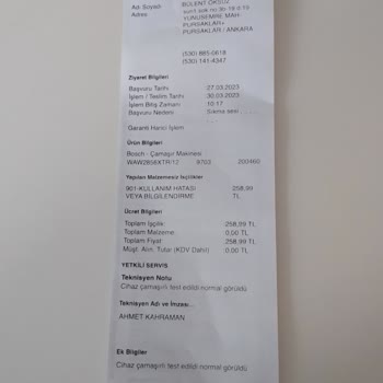 Bosch Çamaşır Makinesi Küt Küt Ses