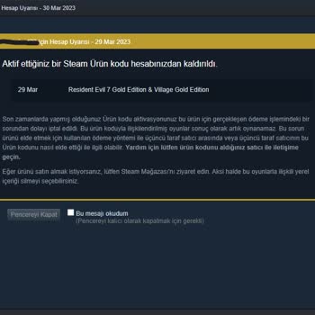 Razer Gold & Silver Razer'dan Alınan Resident Evil Oyunları Steam Hesabımdan Kaldırıldı!