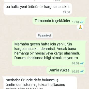 Limoya Firması- 2 Haftadır Elime Ulaşamayan Değişim Ürünü