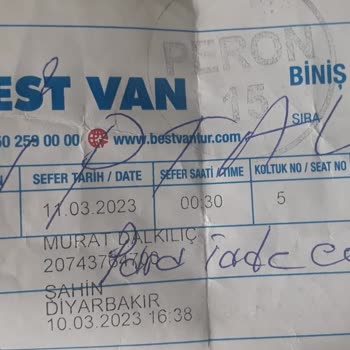 Best Van Otobüs Firmasından İptal Ettirdiğim Bilet Ücretinin İadesi