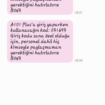 A101 Plus SMS Mesaj
