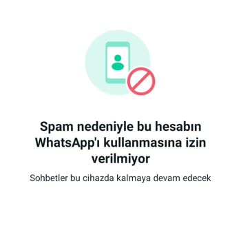 WhatsApp Spam/yasak Oldu