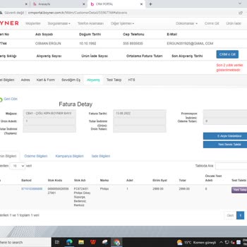 Boyner'de Satılan Ürünün Faturası Yok