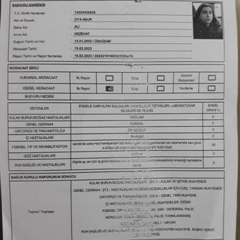 Sultanbeyli Devlet Hastanesi Engelli Raporu Sitemi