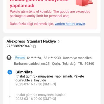 Aliexpress'ten Aldığım Ürün Gümrüğe Takıldı