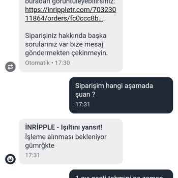 In-ripple 1 Aydan Fazladır Gelmeyen Ürün