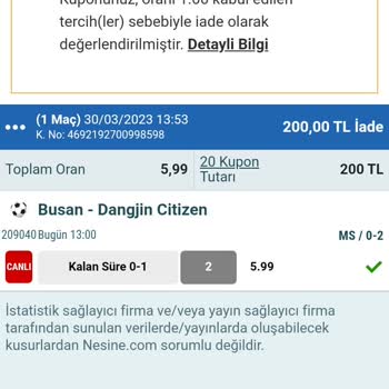 Nesine Tutan Kupon Parasını Yatırmama