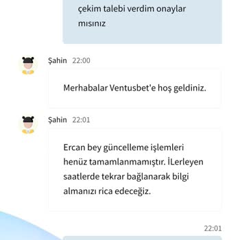 Ventusbet 1300 TL Paramı Vermiyor