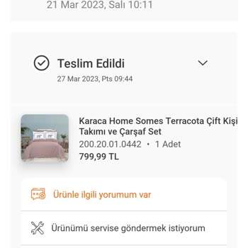 Karaca Home Defolu Ürün Gönderdi