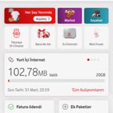 Vodafone İnternet Aşım Paket Ücreti