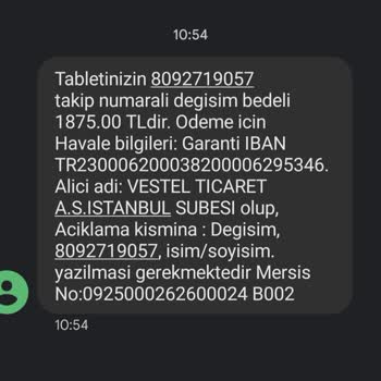 Vestel Tablet Parça Sorunu