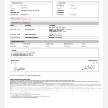 Emr Teknik (Sakarya) Servisten Memnun Kalmadım